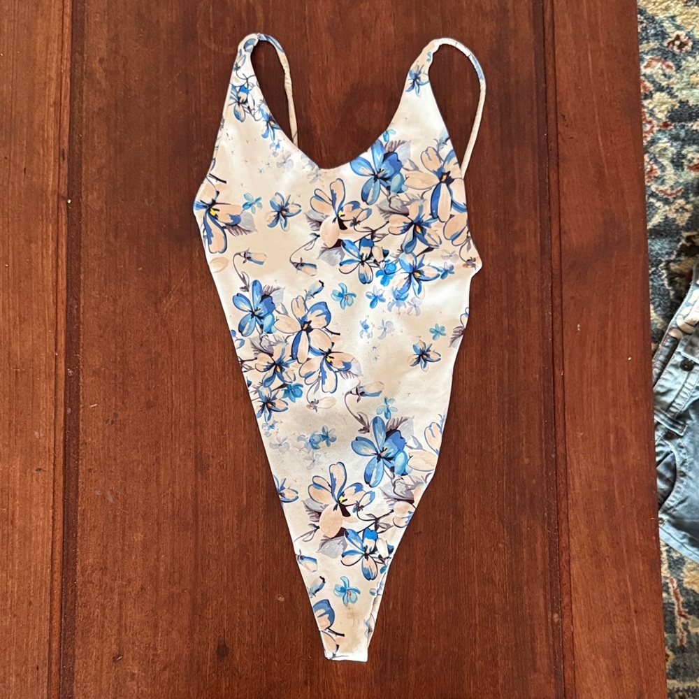 Floral Skimpy One piece , open back